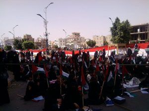 Pictures of a child in Sana`a who they gathered on the occasion of the International Quds Day, June 23,2017, YemenExtra