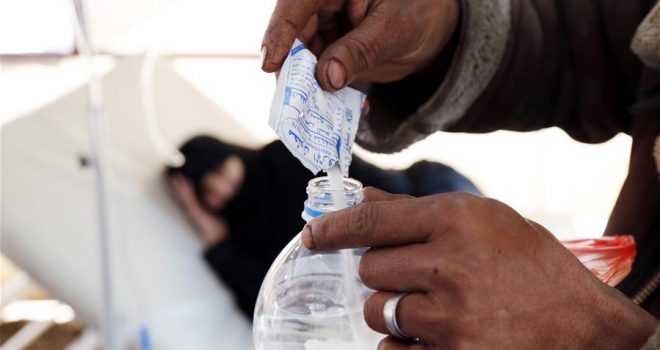 “Fight” against new wave of “cholera” hit Yemen On April 20, 2019