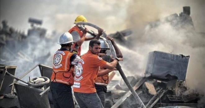 Civil Defense Vehicles In Southern Gaza Strip Run Out Of Fuel