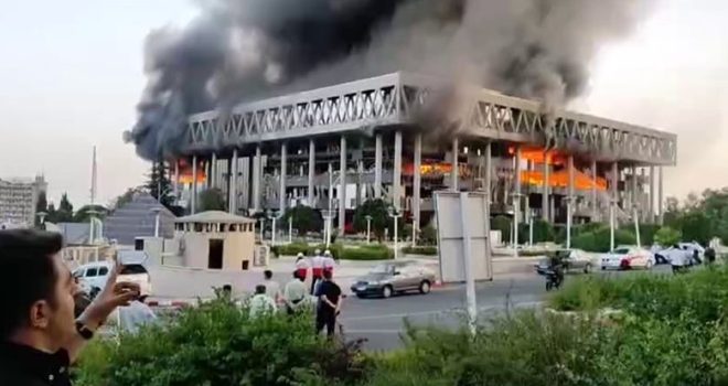 Zionist Attack Targets Iran’s National Broadcasting Headquarters