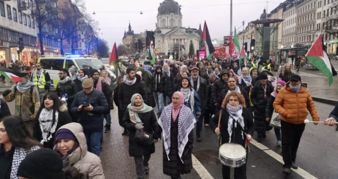 Demonstration in German Capital Protesting Israeli Attacks on Gaza, Lebanon