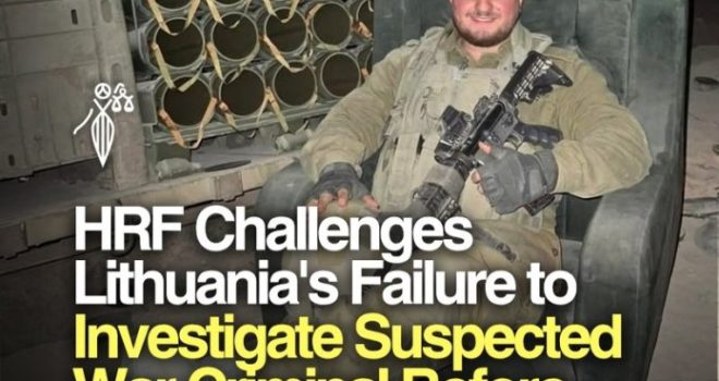 Hind Rajab Foundation challenges Lithuania over refusal to probe Israeli soldier over Gaza war crimes