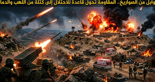 The Lebanese resistance shakes the foundations of the occupation with a barrage of missiles and drones, and the enemy admits to 843 casualties among its ranks.